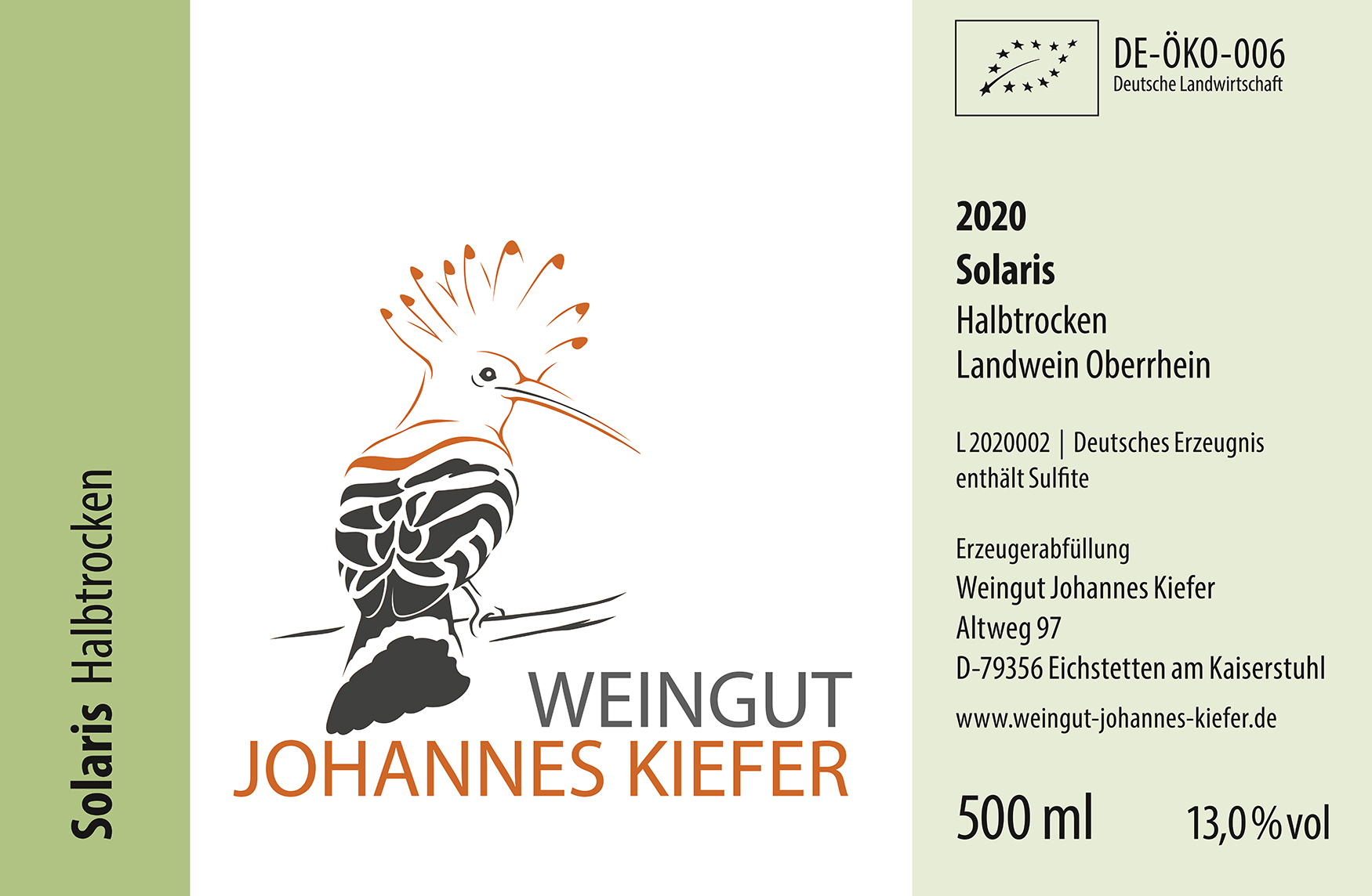 Solaris 2020 halbtrocken Ökowein